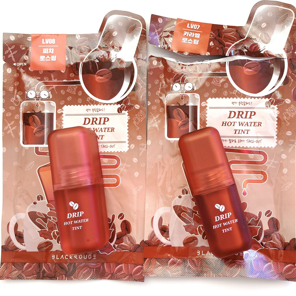 ドリップホットウォーターティント/BLACK ROUGE/リップティントを使ったクチコミ（2枚目）