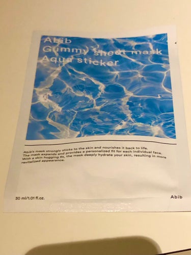液がたっぷりで！モチモチになりました♪︎
また使いたいです♪︎

【使った商品】Abib
Gummy sheet mask Aqua sticker
【商品の特徴】シートパック
【使用感】モチモチ！ ☆