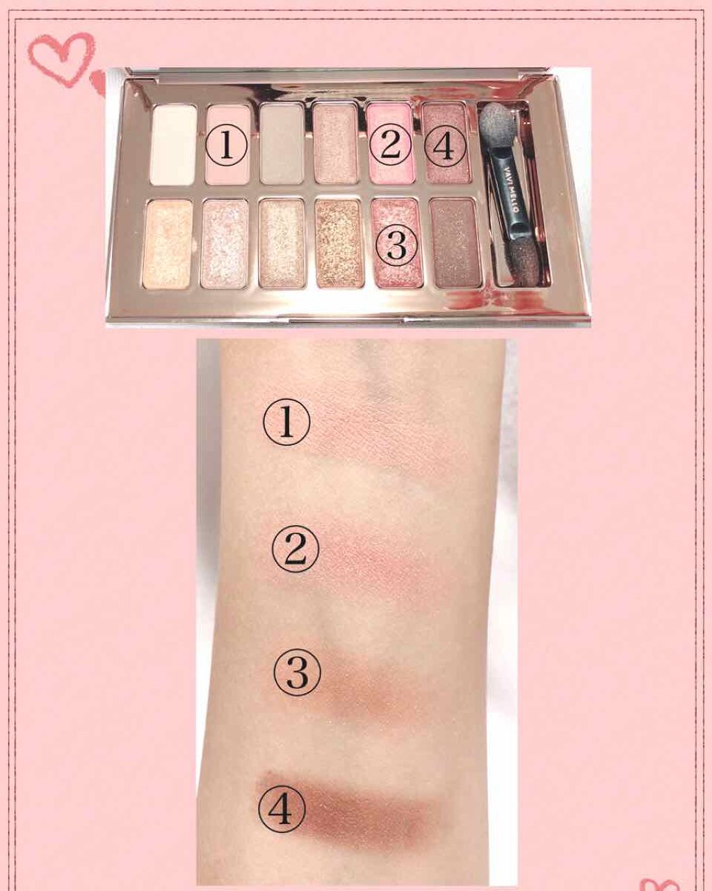 バレンタインボックス/VAVI MELLO/アイシャドウパレットを使ったクチコミ（3枚目）