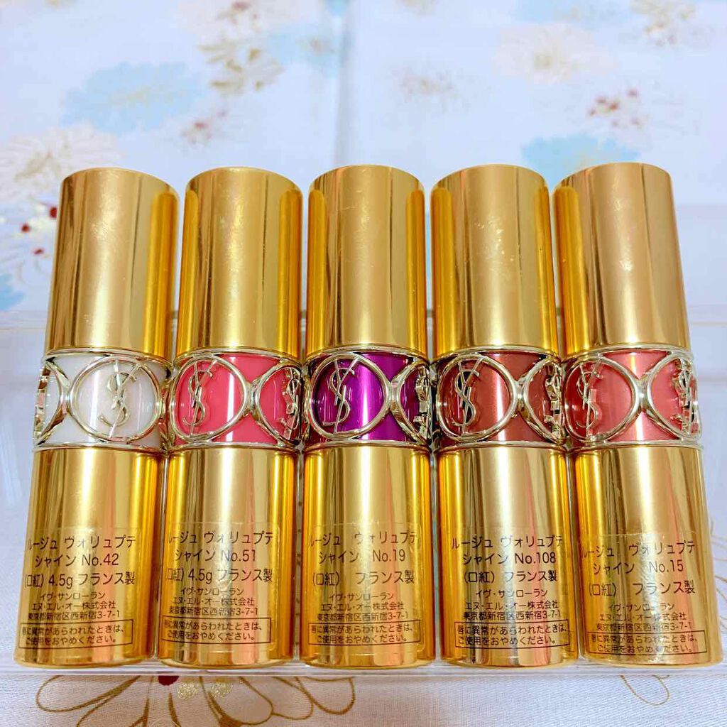 ルージュ ヴォリュプテ シャイン/YVES SAINT LAURENT BEAUTE/口紅を使ったクチコミ(2枚目)