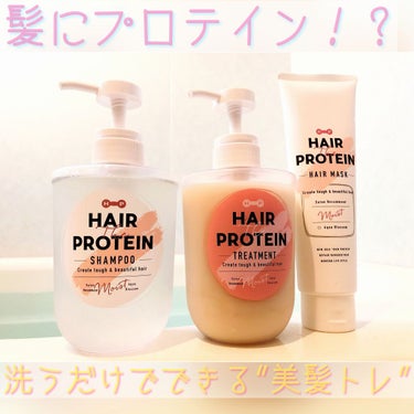 髪にもプロテイン！？

髪のダメージの原因はタンパク質不足？
新発想髪のプロテイン

HAIR THE PROTEIN
モイストシャンプー
モイストトリートメント
各460ml/1540円（税込）　

