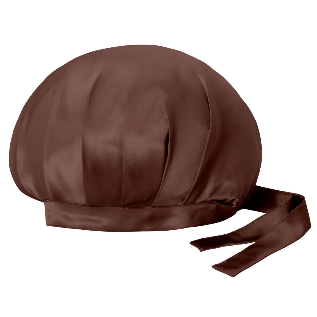 シルク ナイトキャップ（リボン） 12 ブラウン