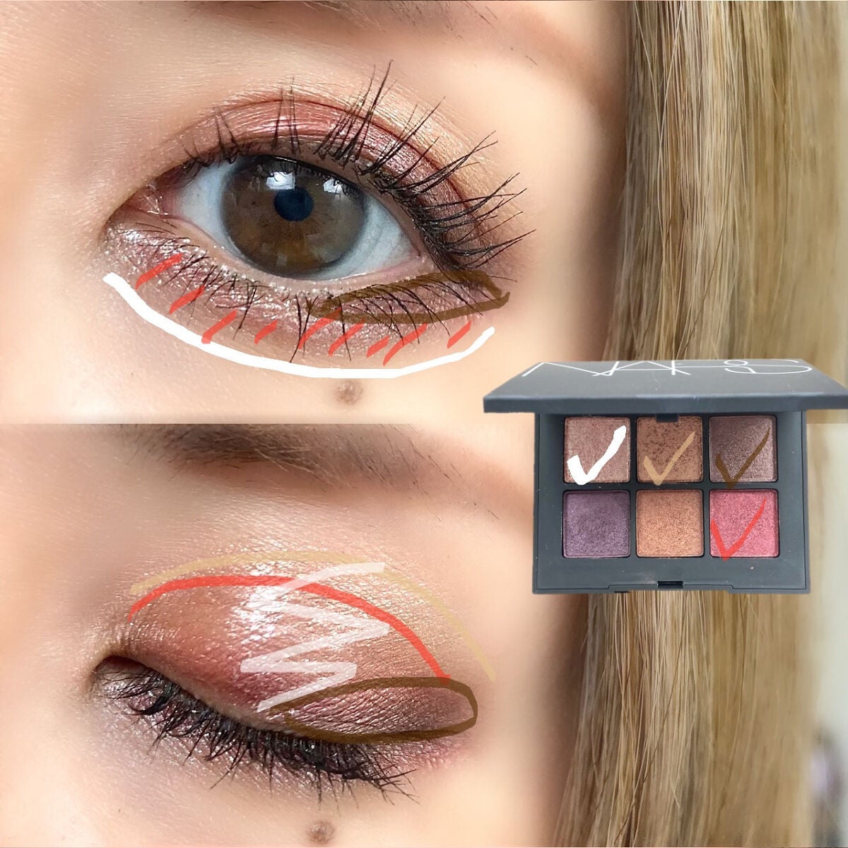 ヴォワヤジュールアイシャドウパレット/NARS/アイシャドウパレットを使ったクチコミ(3枚目)