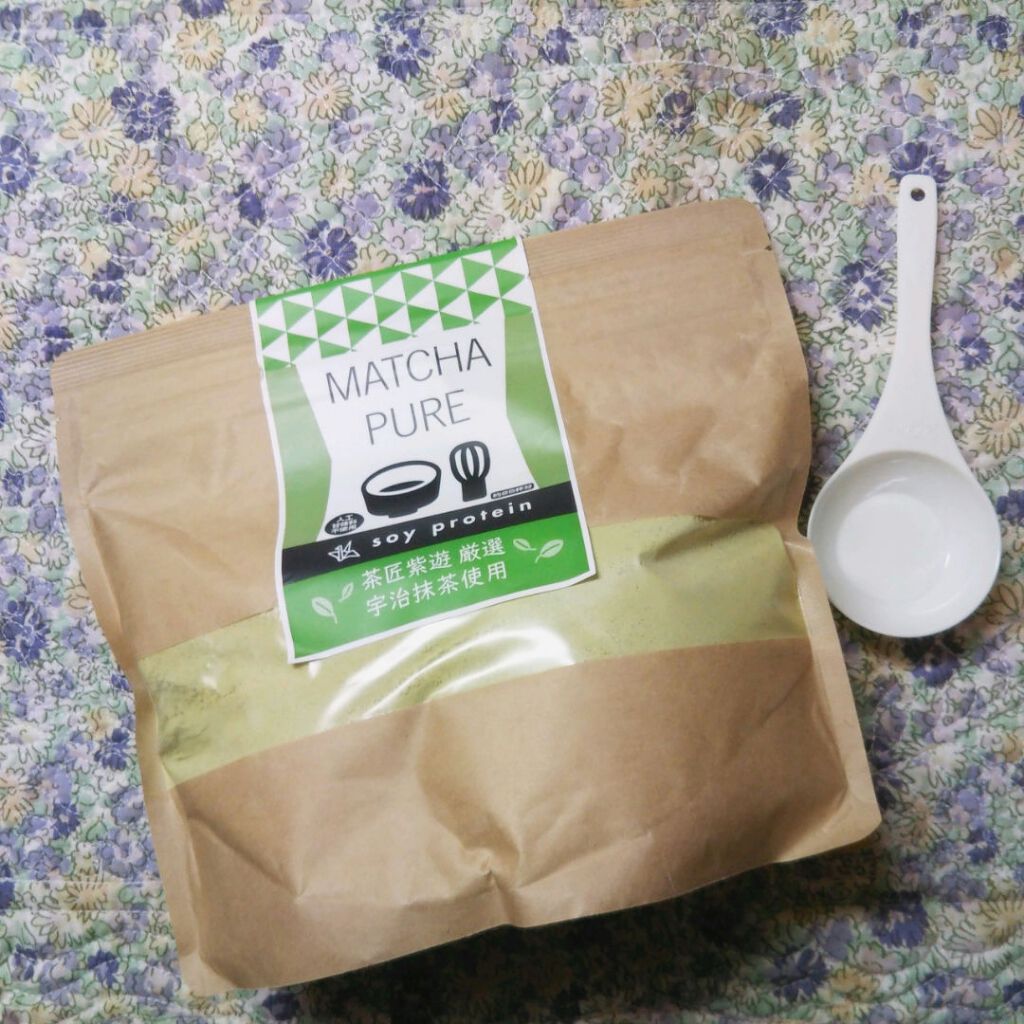 MATCHA PURE（プロテインパウダー）/ピュアパートナー/ソイプロテインを使ったクチコミ（1枚目）