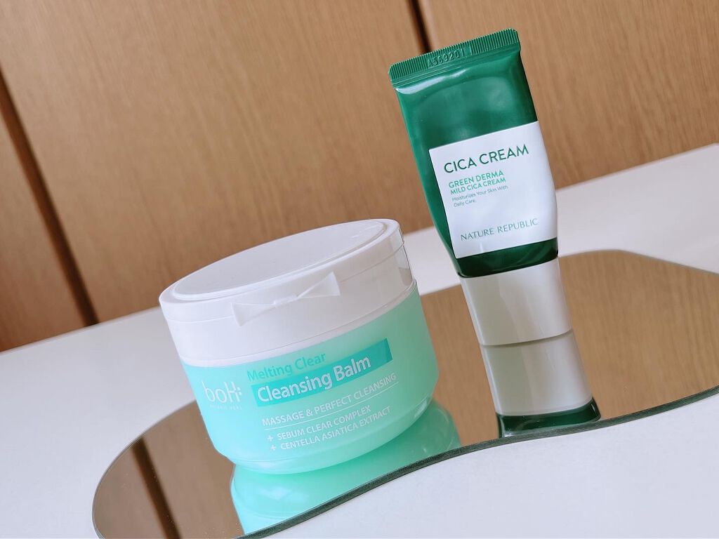 グリーン ダーマ マイルド クリーム/ネイチャーリパブリック/フェイスクリームを使ったクチコミ(1枚目)