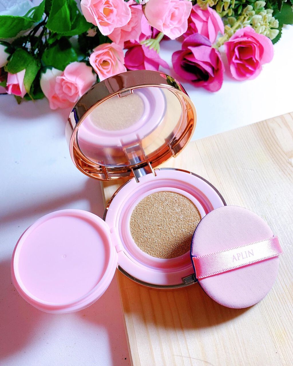 ピンクティーツリーカバークッション/APLIN/クッションファンデーションを使ったクチコミ(2枚目)