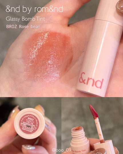アンドバイロムアンド グラッシーボムティント/&nd by rom&nd/リップティントを使ったクチコミ(1枚目)