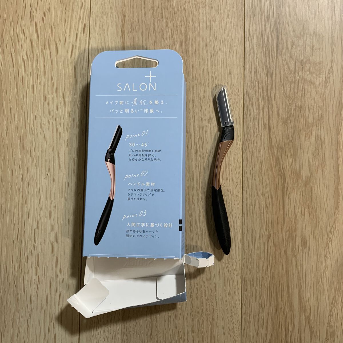 サロンプラス トーンアップ フェイススムーサー ホルダー（刃付き）/サロンプラス/シェーバーを使ったクチコミ（2枚目）