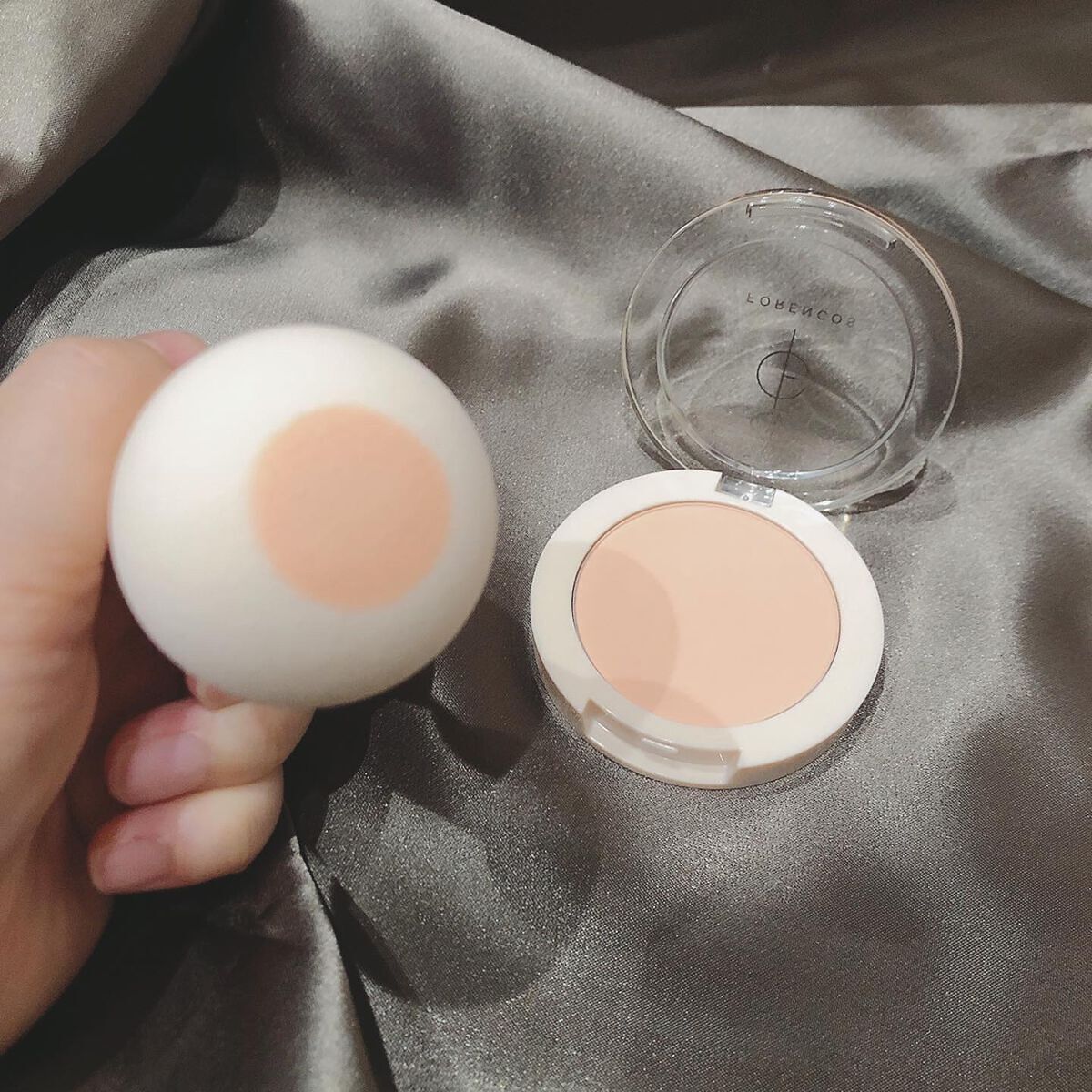 ベアブラッシャー パフ付き/フォレンコス/パウダーチークを使ったクチコミ(7枚目)