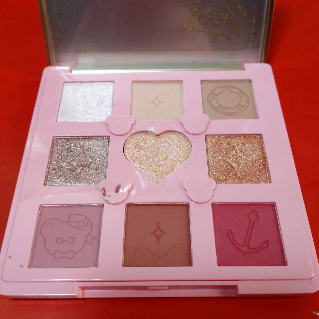 Love Bear 9色 アイシャドウパレット ストロベリーミルク/FlowerKnows/アイシャドウパレットを使ったクチコミ（2枚目）