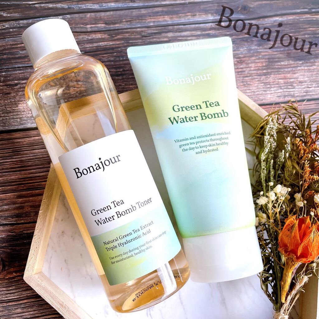 グリーンティーウォーターボムトナー/Bonajour/化粧水を使ったクチコミ（1枚目）