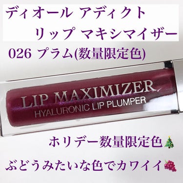 【旧】ディオール アディクト リップ マキシマイザー 026 プラム/Dior/リップグロスを使ったクチコミ（2枚目）