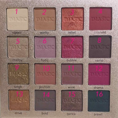 CHARM 16 COLOR EYESHADOW PALETTE/IMAGIC/パウダーアイシャドウを使ったクチコミ（2枚目）