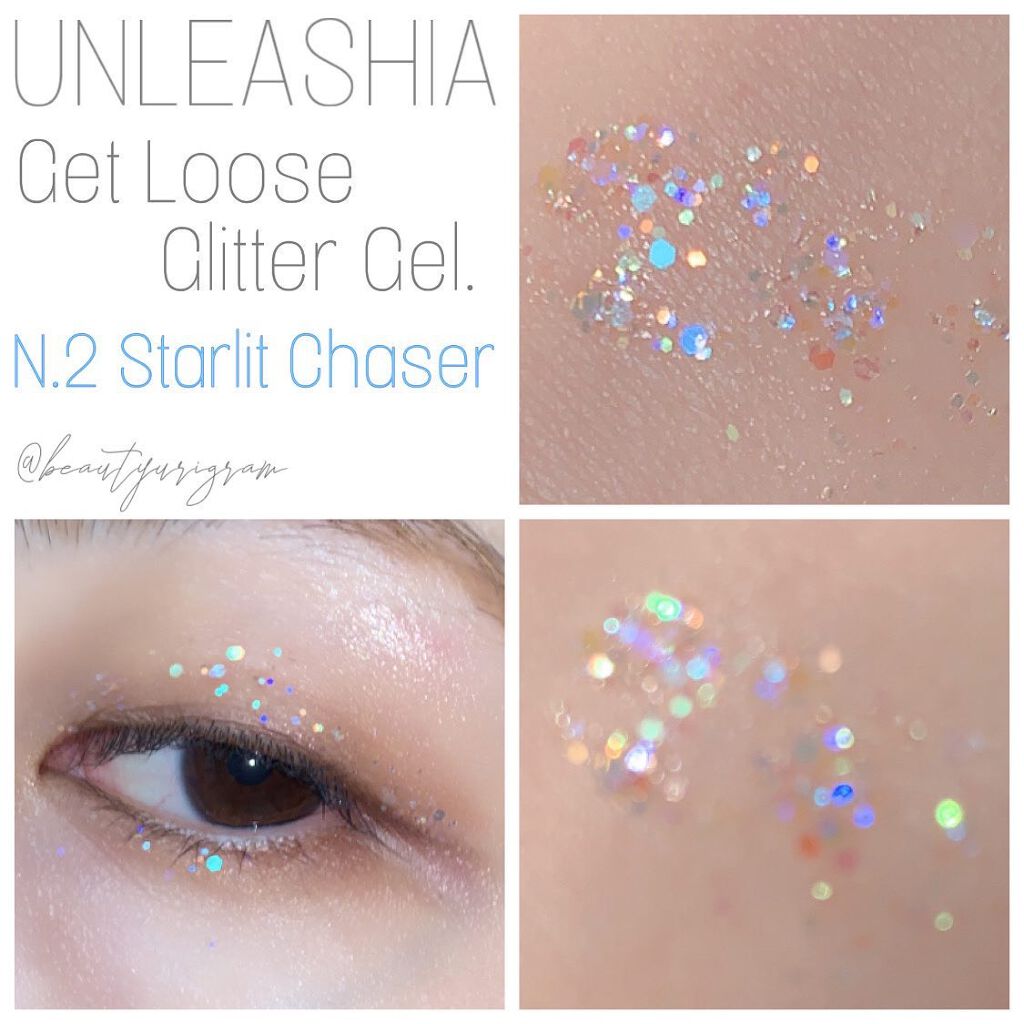 ゲットルーズグリッタージェル/unleashia/グリッターを使ったクチコミ(4枚目)