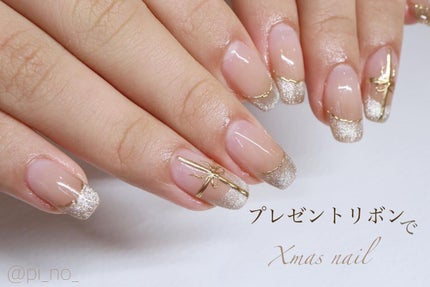 #クリスマスネイル,#キラキラネイル,#マグネットネイルのネイルデザイン