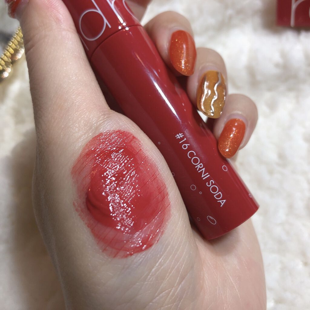 ジューシーラスティングティント/rom&nd/リップティントを使ったクチコミ（3枚目）