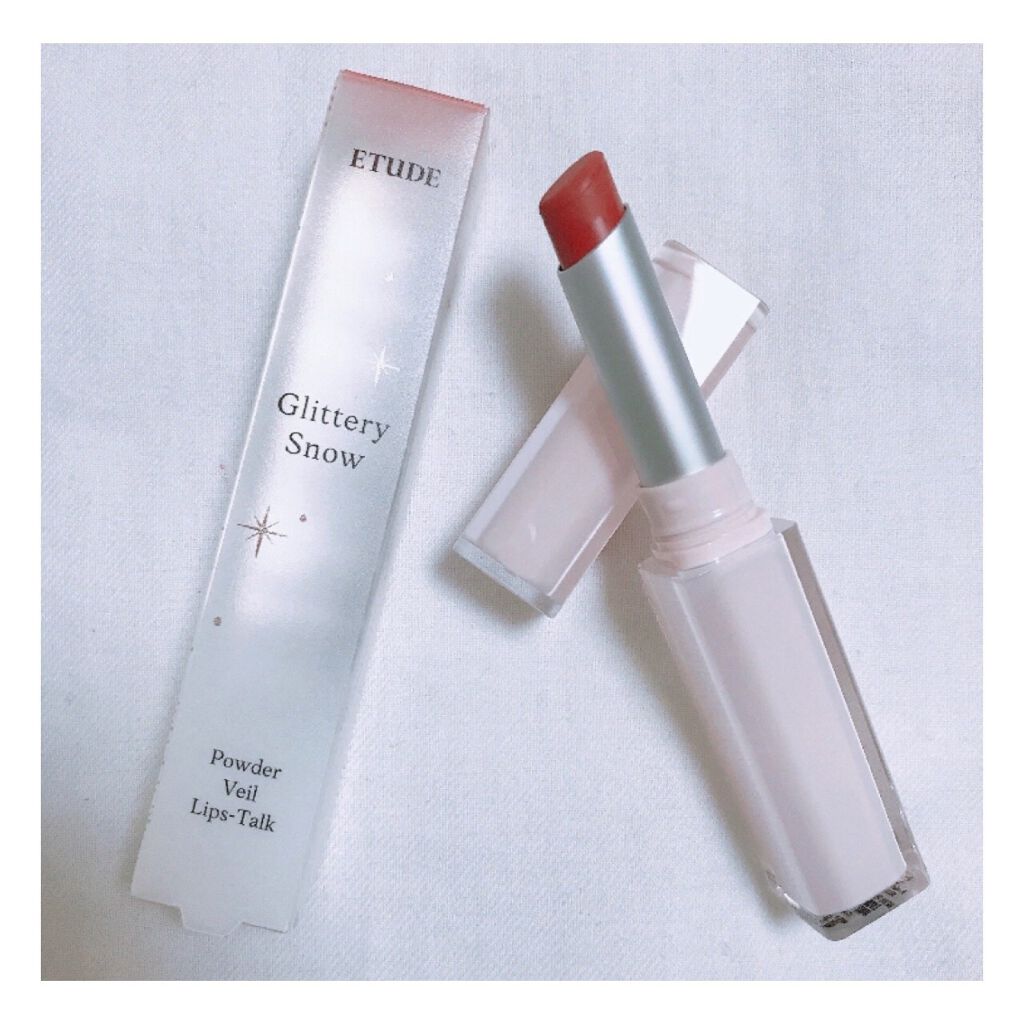 グリッタースノー パウダーヴェールリップトーク/ETUDE/口紅を使ったクチコミ(3枚目)