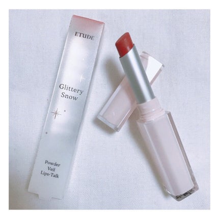 グリッタースノー パウダーヴェールリップトーク/ETUDE/口紅を使ったクチコミ(3枚目)