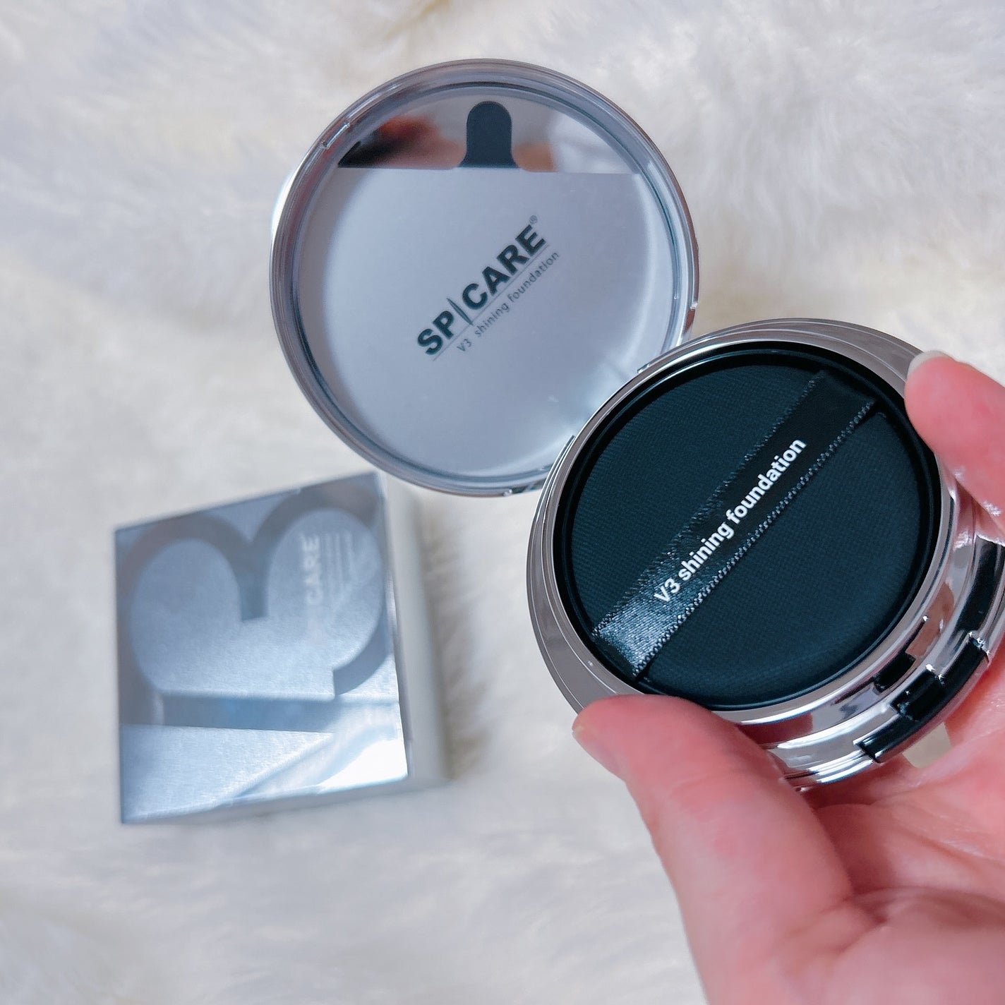 V3シャイニングファンデーション/SPICARE/クッションファンデーションを使ったクチコミ(4枚目)