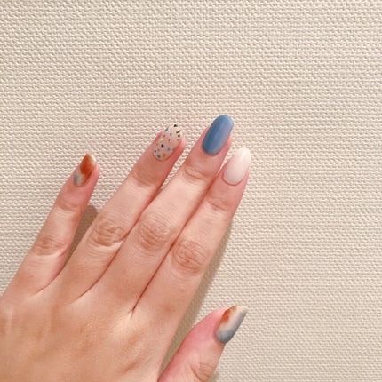 セミキュアジェルネイル(ハンド) ND-236 N Beachside (Summer disco collection)/ohora/ネイルシールの画像