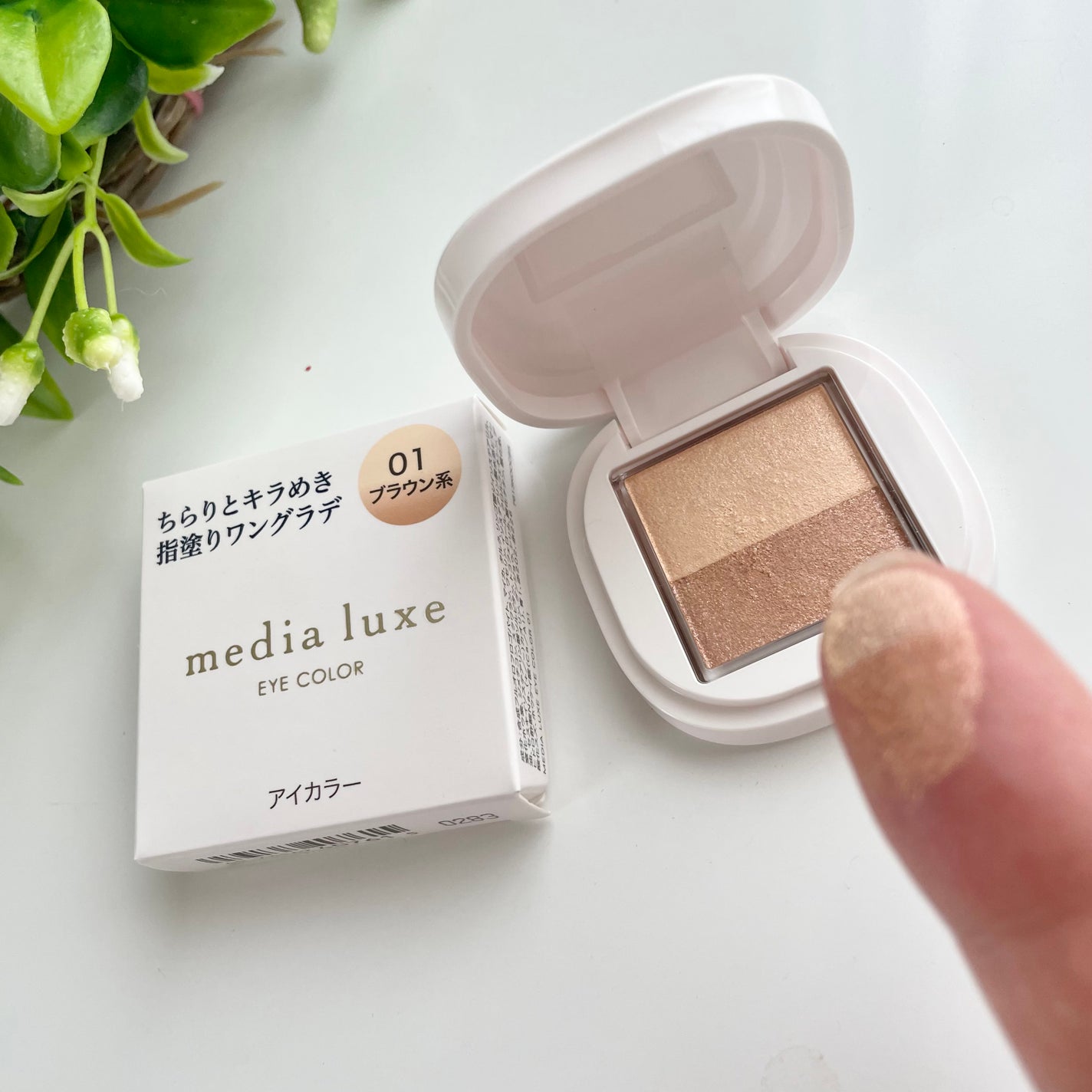 アイカラー/media luxe/アイシャドウパレットを使ったクチコミ(2枚目)