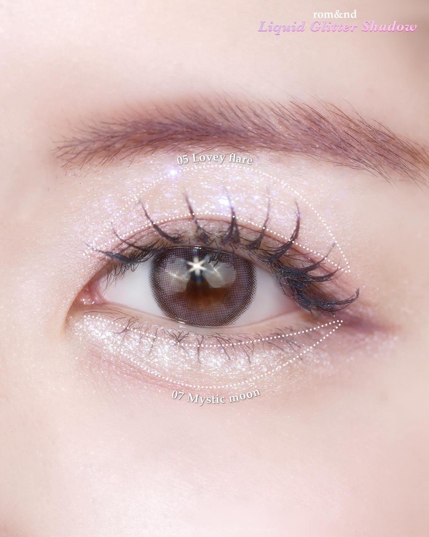 リキッド グリッター シャドウ/rom&nd/グリッターを使ったクチコミ(9枚目)