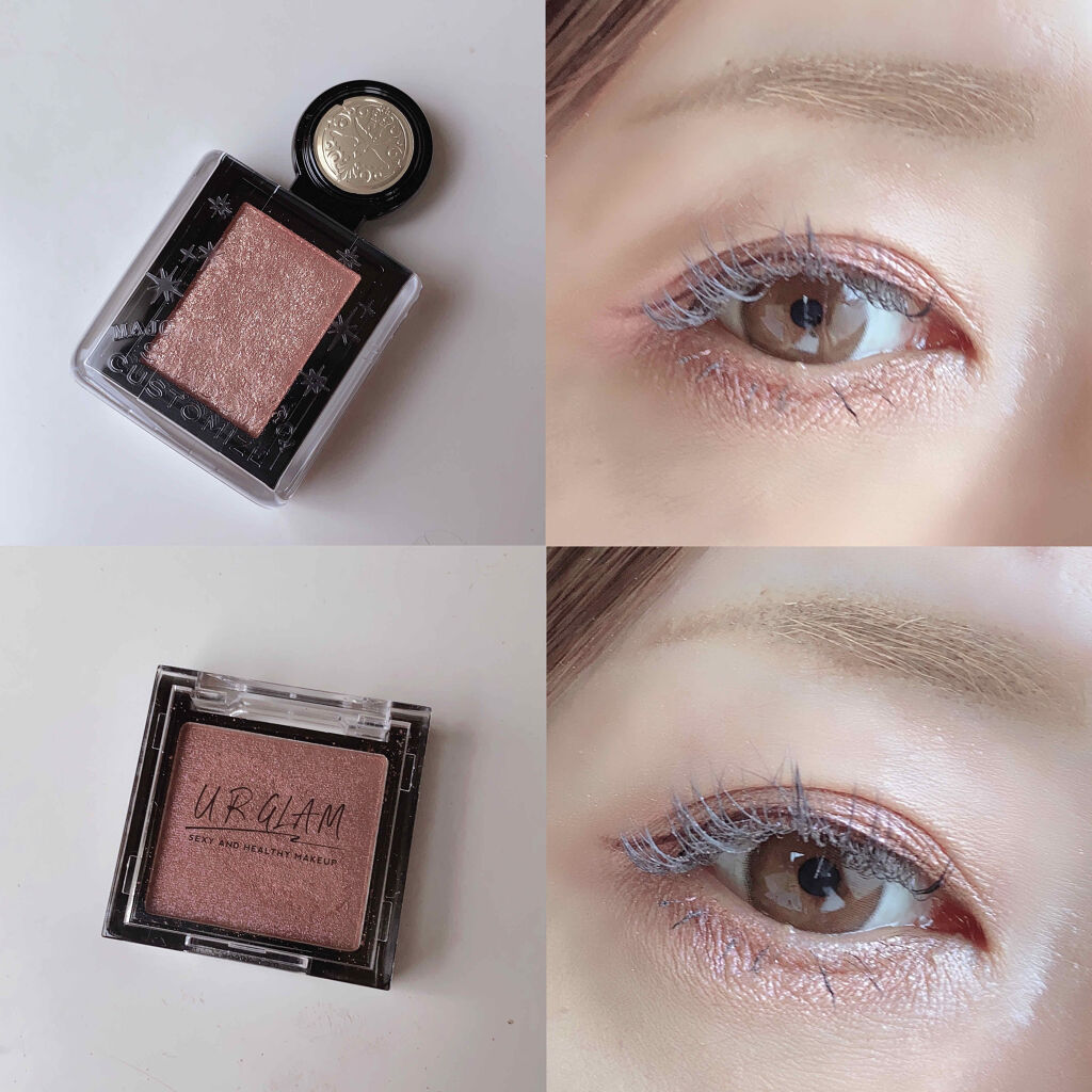 UR GLAM　POWDER EYESHADOW ローズピンク〈オーロラパール〉/U R GLAM/単色アイシャドウを使ったクチコミ（2枚目）