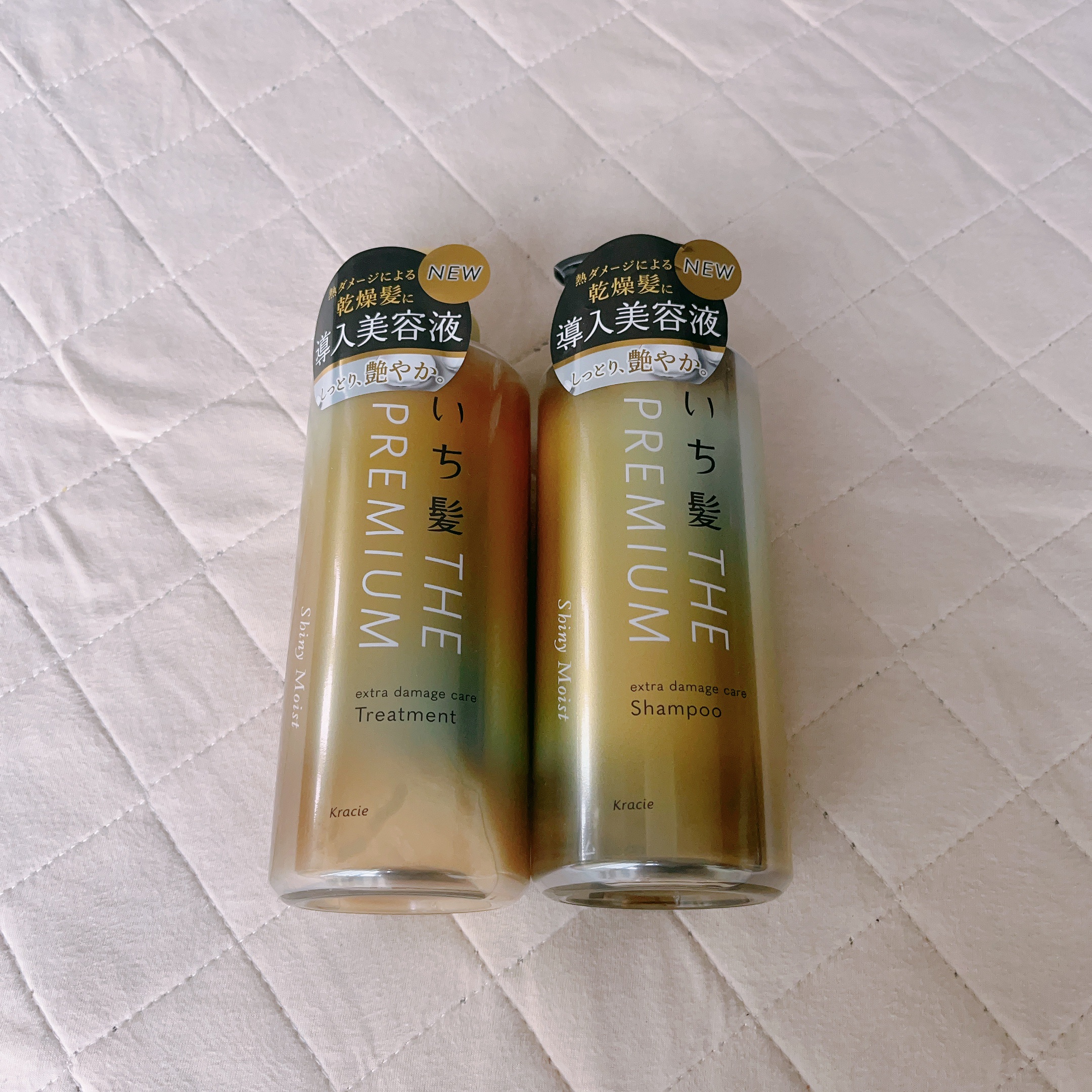 THE PREMIUM エクストラダメージケアシャンプー／トリートメント（シャイニーモイスト） シャンプー ポンプ 480ml/いち髪/市販シャンプーを使ったクチコミ（1枚目）