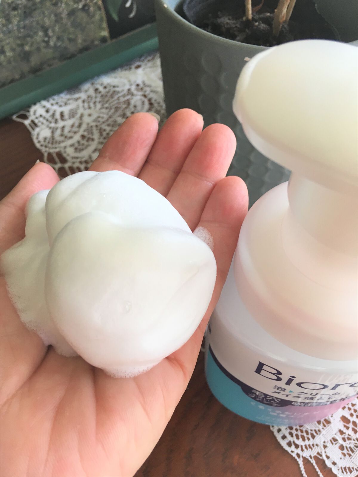 泡クリームメイク落とし/ビオレ/クレンジングクリームを使ったクチコミ（3枚目）