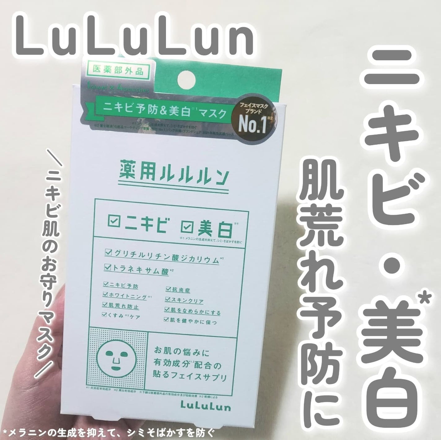 薬用ルルルン 美白アクネ/ルルルン/シートマスク・パックを使ったクチコミ(1枚目)