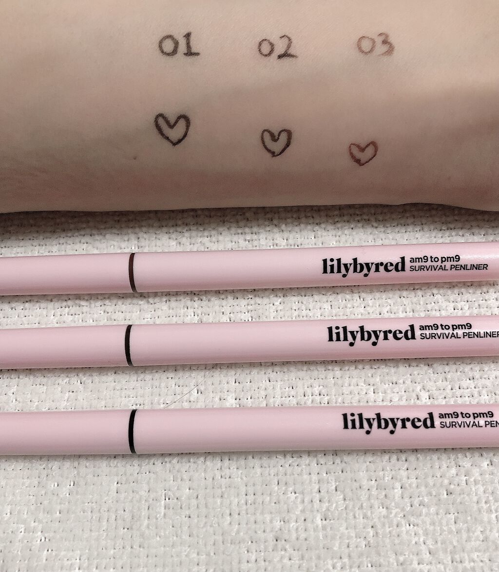 ナイントゥナインサバイバルペンライナー #02 マットブラウン/lilybyred/リキッドアイライナーを使ったクチコミ（3枚目）