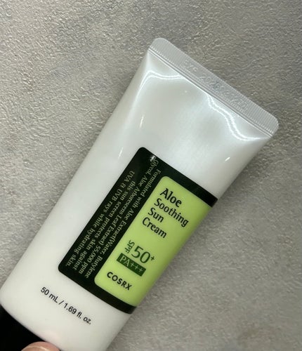 アロエスージングUVクリーム SPF50+ PA+++/COSRX/日焼け止めクリームを使ったクチコミ(1枚目)