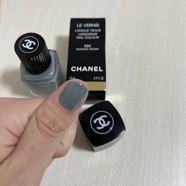 ヴェルニ ロング トゥニュ 566 ウォッシュド デニム/CHANEL/マニキュアを使ったクチコミ（3枚目）