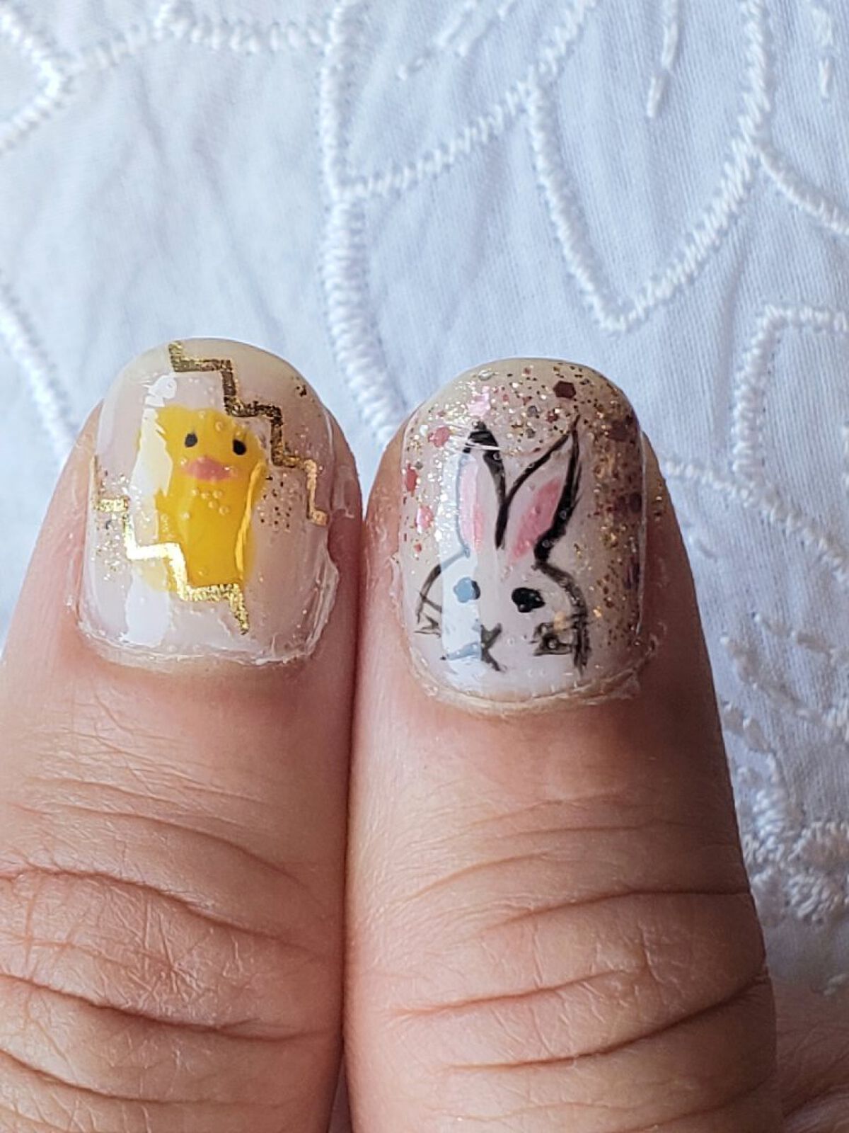 土木系おねいさん on LIPS 「イースターネイルに挑戦してみた~!うさぎさんの描き方は-Sac..」(4枚目)