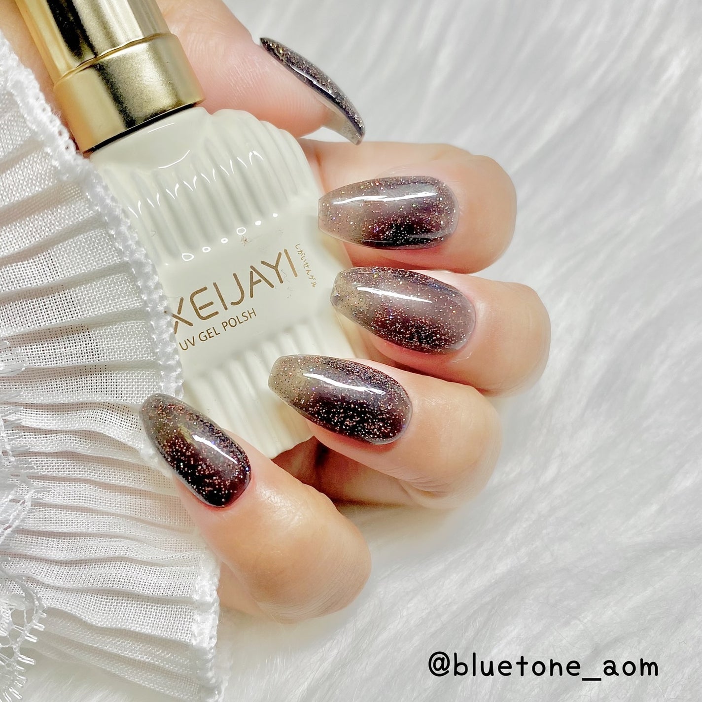 ⋆͛🦖⋆͛aomi on LIPS 「ブラック×ゴールドフラッシュシアーなブラックにオレンジっぽいゴ..」(6枚目)