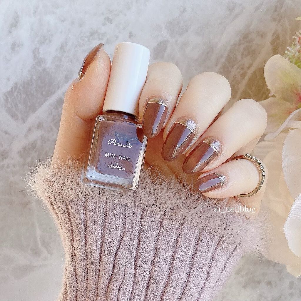 #ブラウンネイル,#シアーネイル,#逆フレンチネイル,#ちゅるんネイル,#ラメネイル,#シンプルネイル,#大人ネイル,#ワンカラーネイル,#セルフネイル,#セルフジェルネイルのネイルデザイン