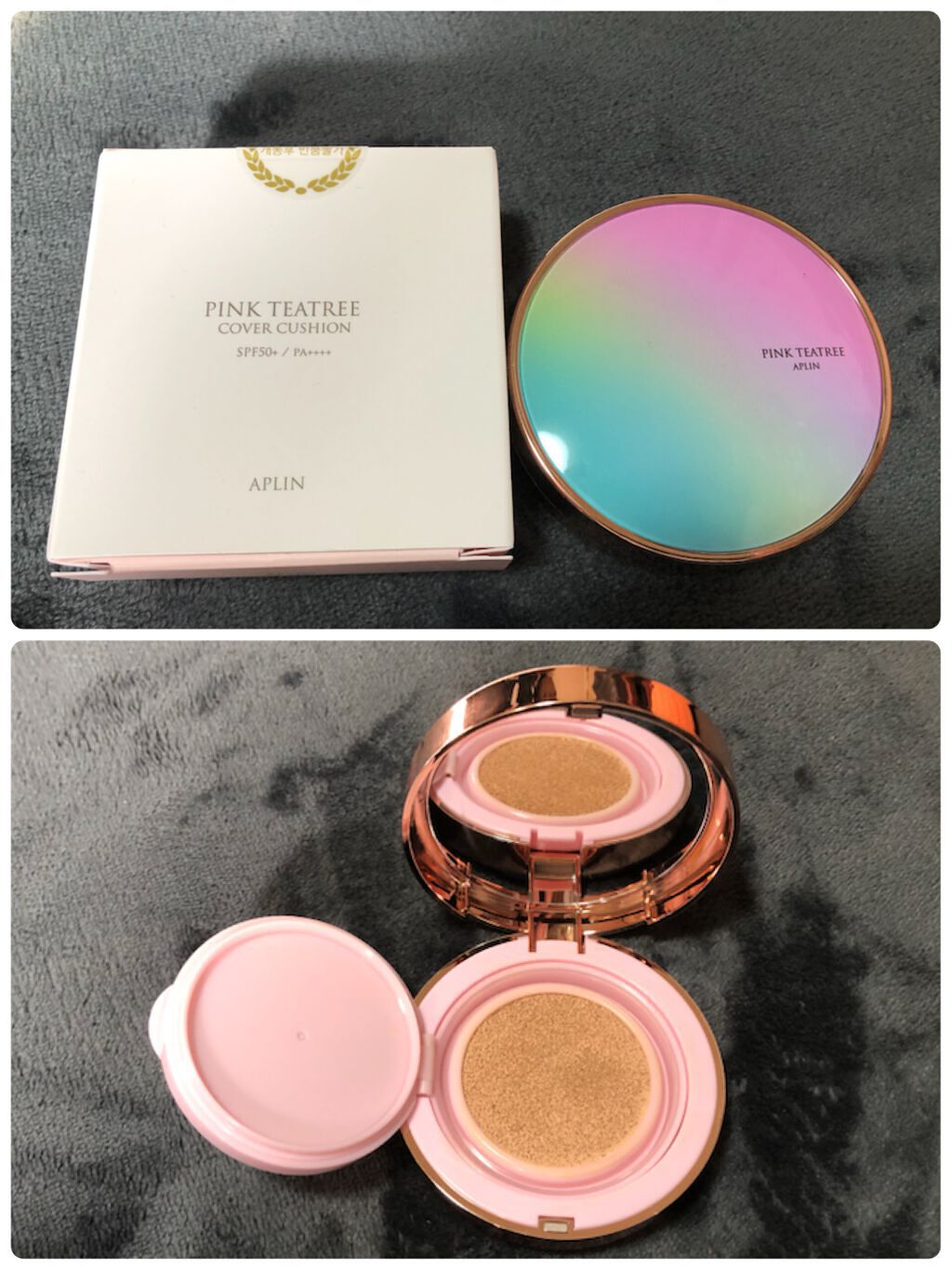 ピンクティーツリーカバークッション/APLIN/クッションファンデーションを使ったクチコミ（2枚目）