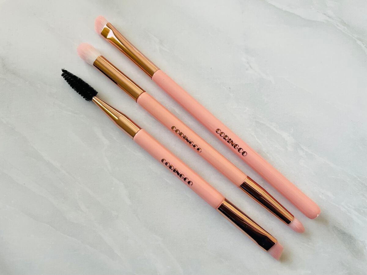 エレガントスウィートピンクブラシ 04 デュアルブロウブラシ/CORINGCO/メイクブラシを使ったクチコミ(2枚目)