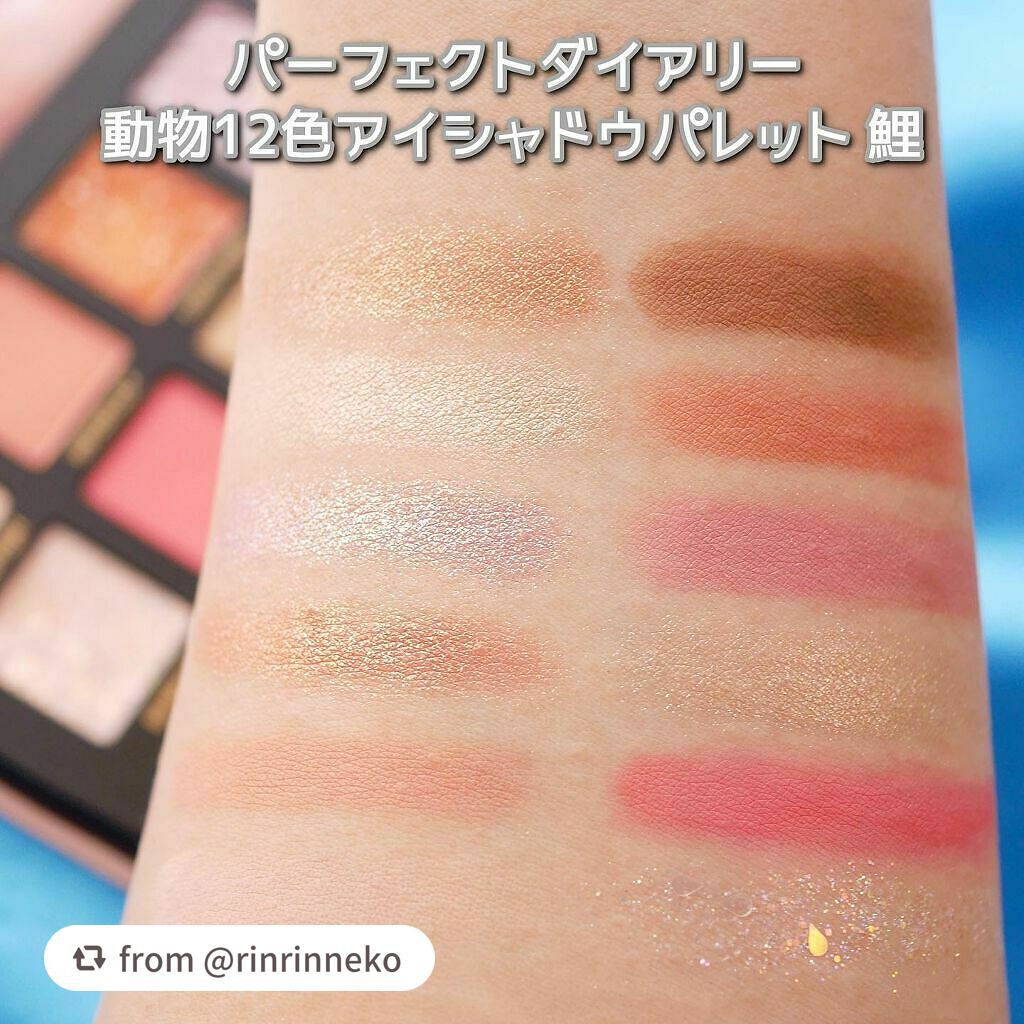 エクスプローラ12色 動物アイシャドウパレット/PERFECT DIARY/アイシャドウパレットを使ったクチコミ(4枚目)