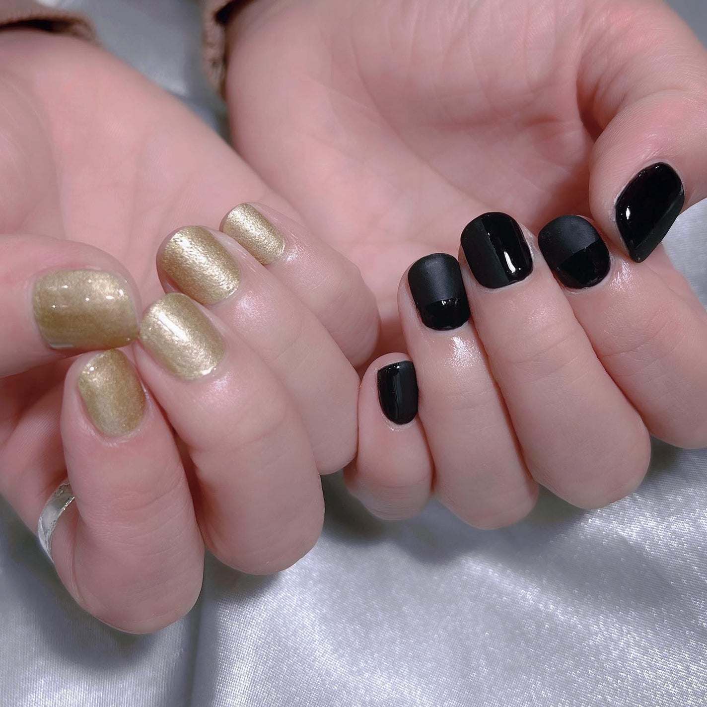 なかやまちえこ on LIPS 「アシメネイル💅⠀⠀@aina_hashimot0ちゃん⠀⠀@k..」(1枚目)