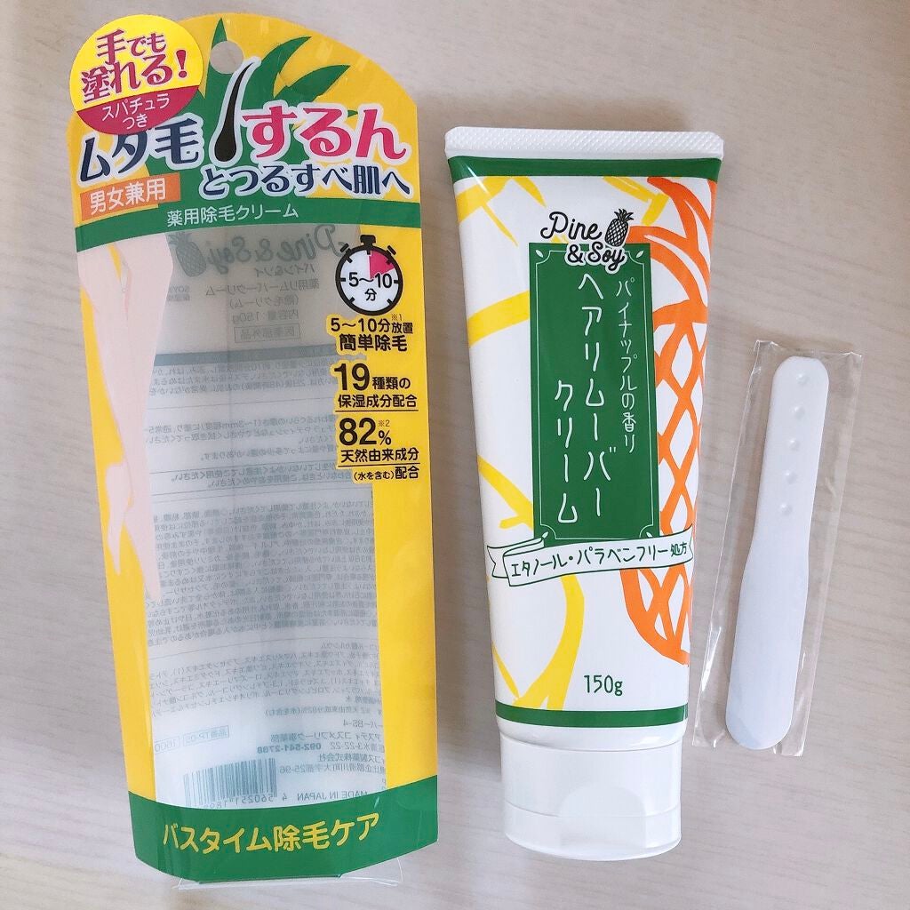 パイン&ソイ ヘアリムーバークリーム/アスティ コスメフリーク/除毛クリームを使ったクチコミ(3枚目)