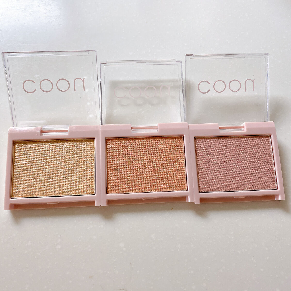 ハイライト 02 コーラルライト/coou/パウダーハイライトを使ったクチコミ（2枚目）