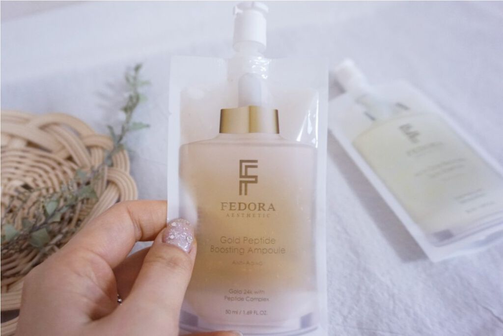 ゴールド ペプチド ブースティング アンプル/FEDORA AESTHETIC/美容液を使ったクチコミ（2枚目）