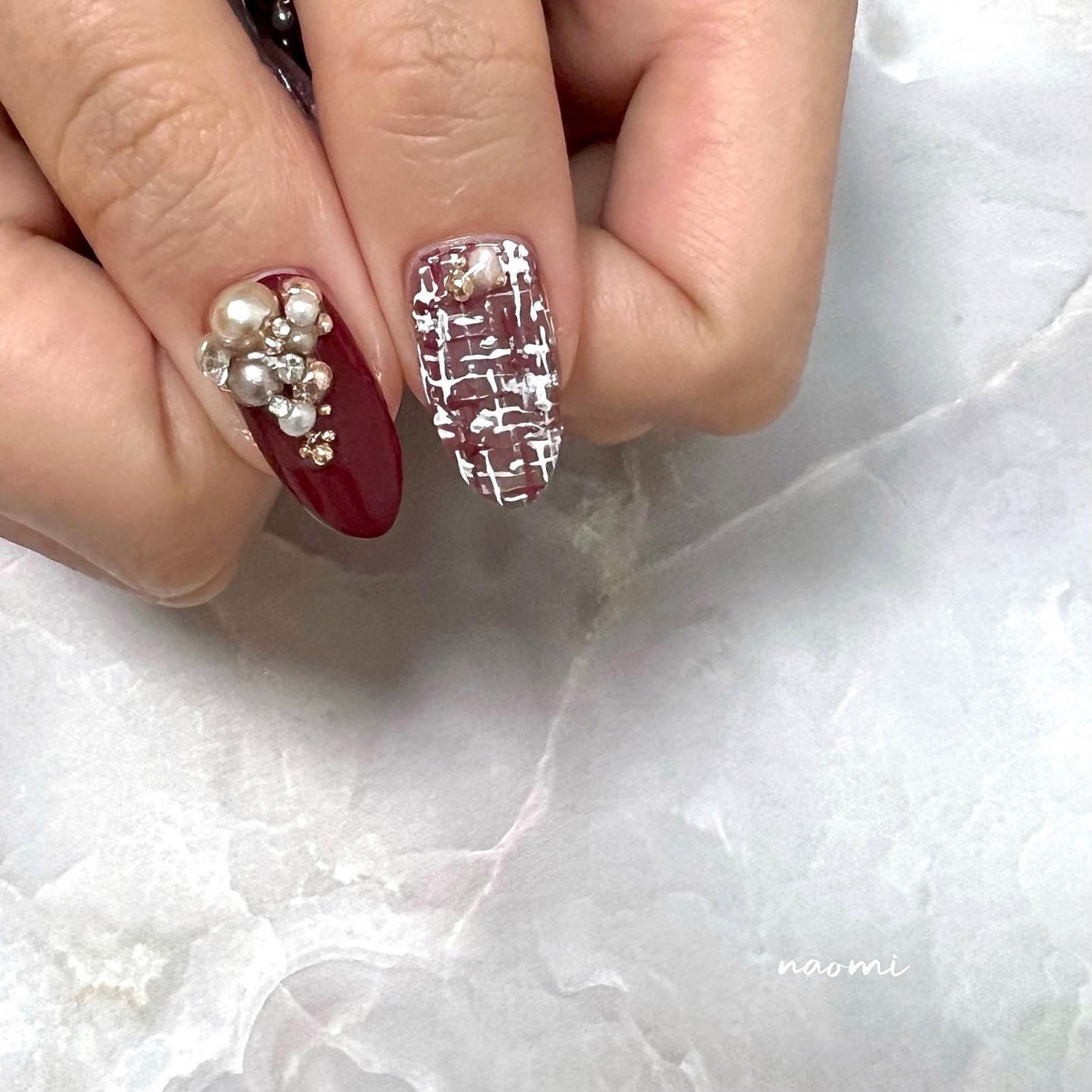 naomi on LIPS 「お客様nail🤲ルセレツリー🎄とお待ち込みをアレンジ🥳クリスマ..」(1枚目)