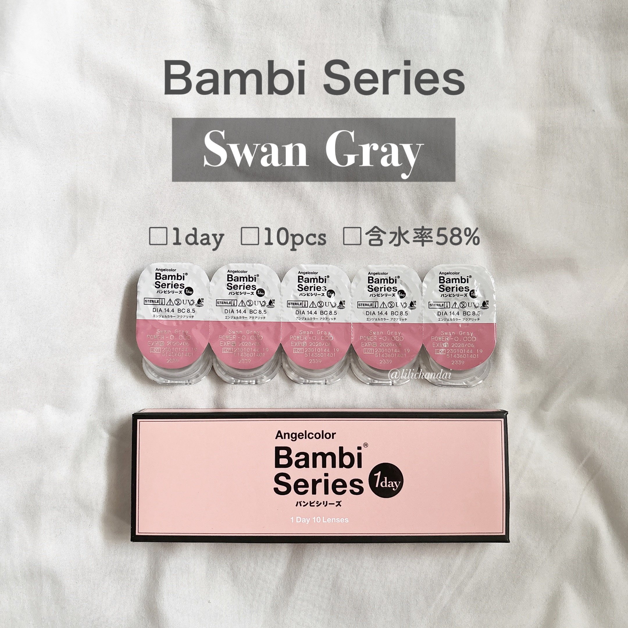 Angelcolor Bambi Series 1day  スワングレー/AngelColor/ワンデー（１DAY）カラコンを使ったクチコミ（2枚目）