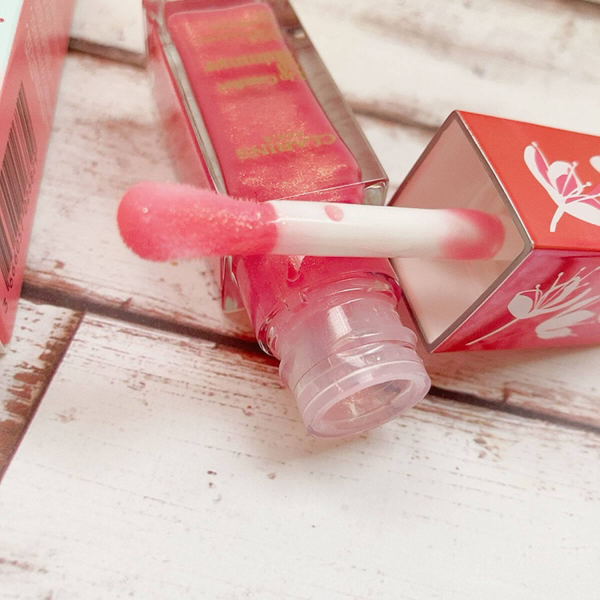 コンフォート リップオイル シマー 09 ローズペタル （限定）/CLARINS/リップグロスを使ったクチコミ（2枚目）