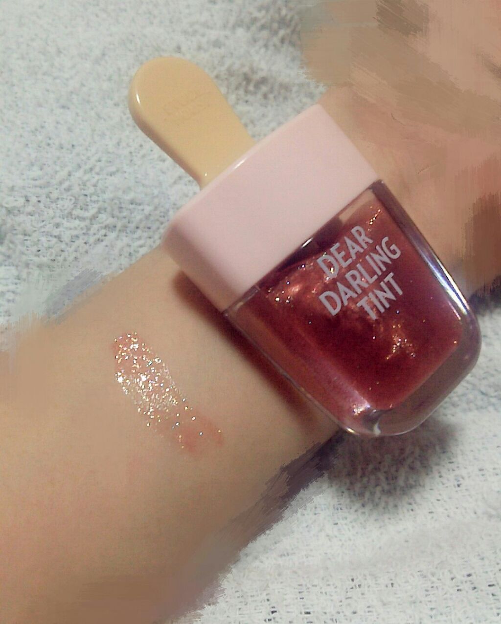 ディアダーリン ウォータージェルティント （アイスティント）/ETUDE/口紅を使ったクチコミ（2枚目）