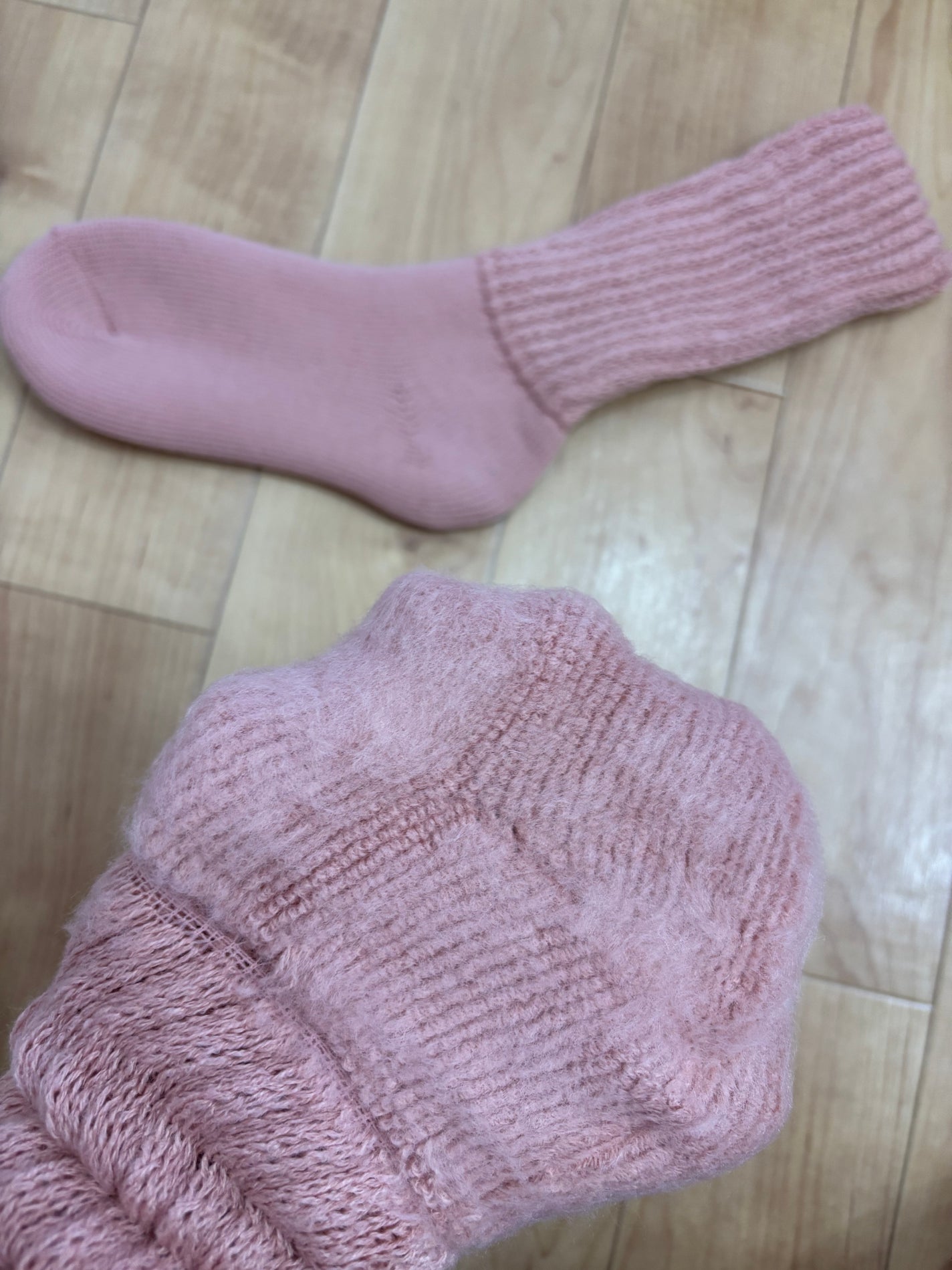 起毛であったかルームソックス ミドル丈/&ONDO/暖かい靴下を使ったクチコミ(7枚目)