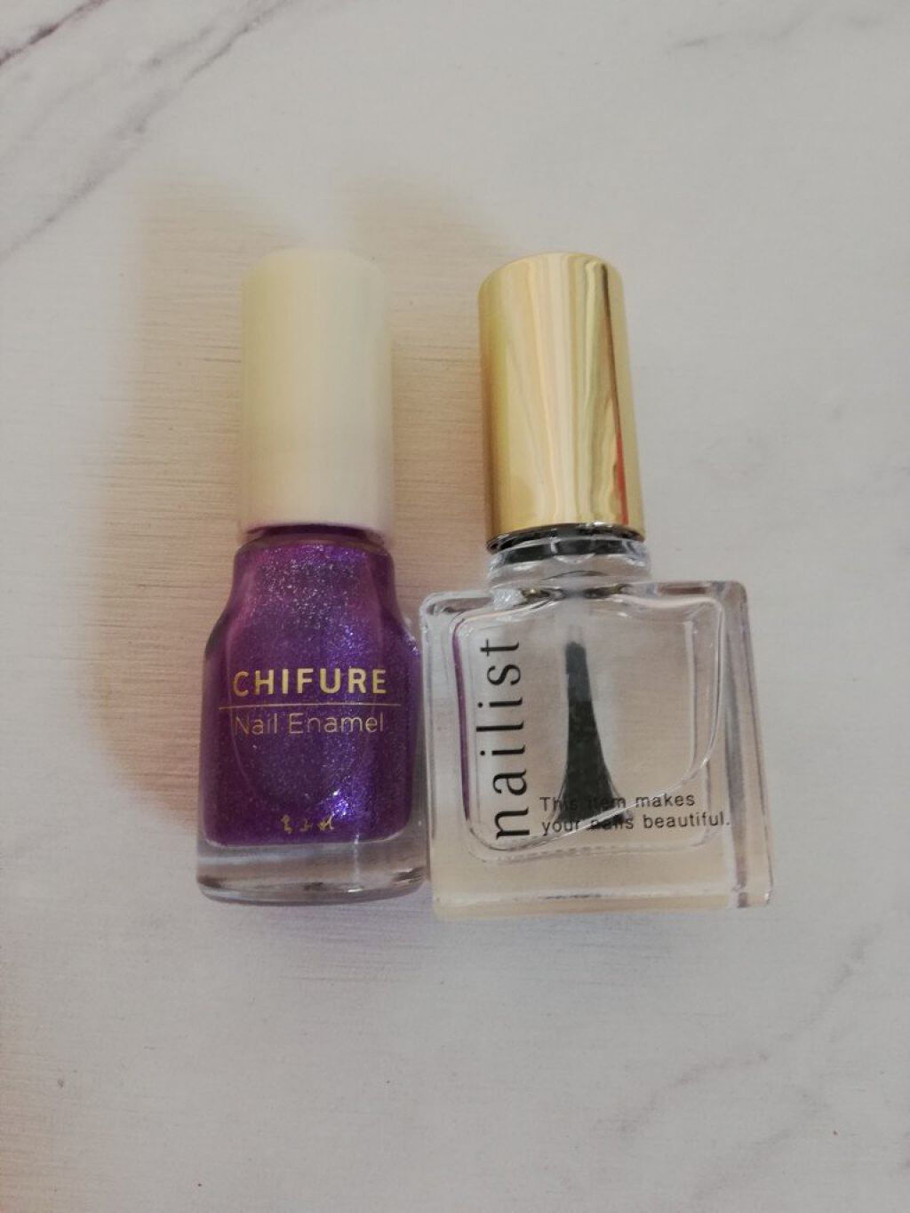 ネイル エナメル 348 パープル系ラメ/ちふれ/マニキュアを使ったクチコミ（2枚目）
