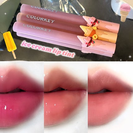 リップスティックアイスクリームティント/COLORKEY/口紅を使ったクチコミ(1枚目)